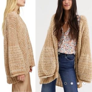 NWT Free people alpaca / wool long cardigan